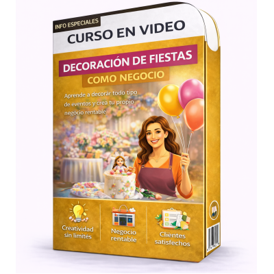 Decoración de Fiestas como Negocio - Video Curso
