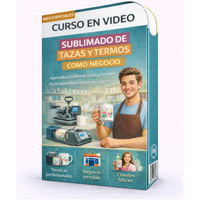 Sublimado de tazas y Termos como Negocio - Video Curso